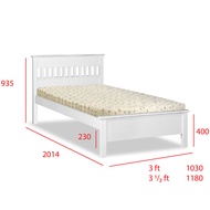 Single/Super Single Fully Solid Wood Bed Frame/ Wooden Bedframe / Wooden Bed Bed / Adult Bedframe / 