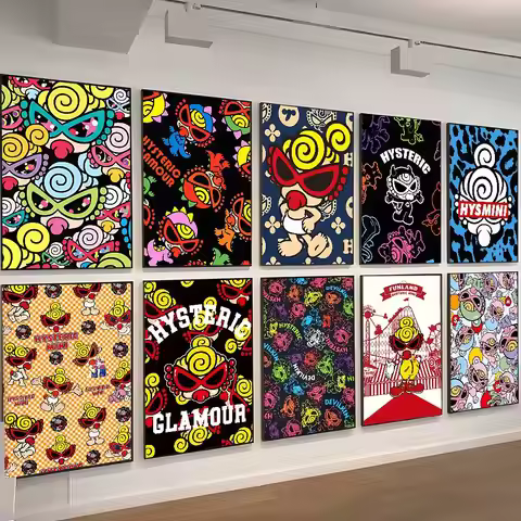 Japan Fashion Hysteric Mini Anime Posters Sticky HD Quality Wall Art Retro Posters for Home Kawaii R