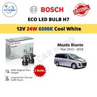 BOSCH Eco H7 LED Headlamp Bulb Cool White (2pcs) 12V 24W for Mazda Biante (Year 2013-2018) Lampu Men