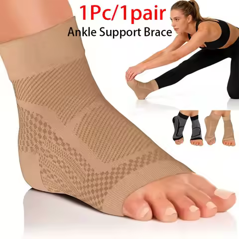 1Pc/1pair Knitted breathable Ankle Support Brace, Best Ankle Compression Support Brace for Foot and 