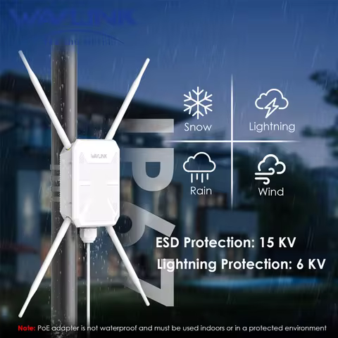 WAVLINK AC1200/AX1800/3000 Wi-Fi 5/6 Outdoor Access Point Long-Range Dual-Band High Power Extender w