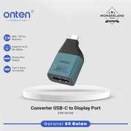Onten Adapter Converter USB-C to Display Port 8K 60Hz 120Hz OTN-UC103