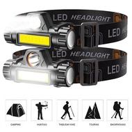 Portable Headlamp COB LED Headlamp, Magnetic Hands-free Flashlight USB Rechargeable Work Light for C