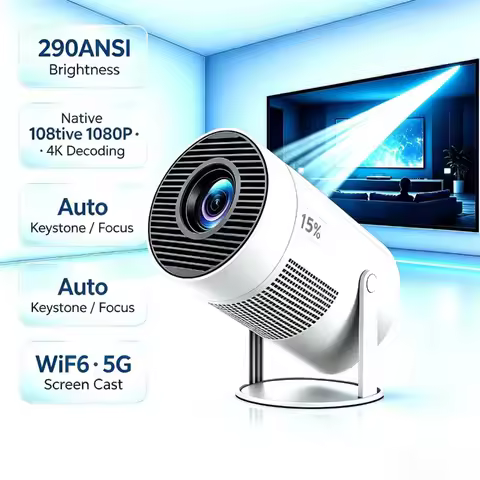 2026 New HY300 Projector 4K Android 11 Wifi6 290ANSI Allwinner H713 BT5.0 1080P 1280*720P Cinema Out