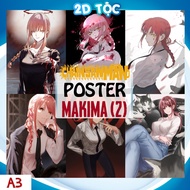 Poster A3 Makima (2) Anime Manga Chainsaw Man - 2d clan shop