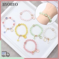 BYOBYO Bohemian Bracelet, Elastic Lucky Korean Daisy Bracelet, Gifts Multicolor Crystal Beaded Brace