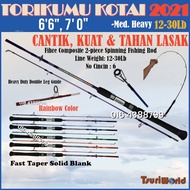 TsuriWorld Axis Europe Design MH-Power 12-30lb 6ft - 7ft Solid Rod 2-Piece Spinning Fishing Rod Jora