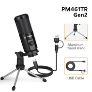 MAONO Mic chơi game micro để bàn AU-PM461TR RGB USB Condenser Có Tăng âm Mic và Đèn RGB thích hợp li