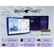 America Sound 7862 Intel 8core Processor 4+32gb 4G 1K Blu-ray Screen RDS FM Car Android Player Autom