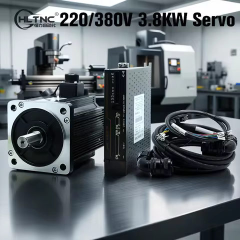 HLTNC 130ST M15025 220V 380V 3.8Kw 15Nm 2500Rpm Large Power AC Servo Motor Kit With T3DF T3 Series D
