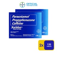 SARIDON® Paracetamol/Propyphenazone/Caffeine Tablet for Fast Headache Relief 120s x2 – analgesic /an