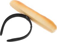 Beavorty Realistic Bread Headband Fake Baguette Headwear for Cosplay Party and Photo Props