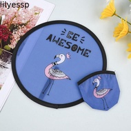 LILYES Mini Flying Disk Fan, Decorative with Pocket Folding Fans, Circular Fan Cartoon Collapsible F