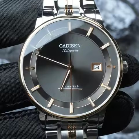 CADISEN Mechanical Wristwatches MIYOTA 9015 Movement Automatic Ultra-thin Watch Sapphire Waterproof 