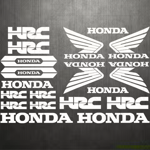 For Honda HRC Stickers Logo Motorcycle Tank Helmet Decals Waterproof Sticker Decal