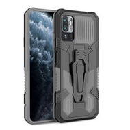 全城熱賣 - 適用於小米 紅米 Note 10 5G 機甲戰士 PC+TPU 防摔保護殼（黑色）