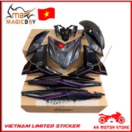 [100% ORIGINAL ] COVERSET MAGIC BOY Y15ZR V2 SPECIAL EDITION 2023 CRYSTAL GREY MX KING YSUKU Y15 V2  VIETNAM