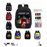 🔥 Hot Sale 🔥 Among Us Bagpack Beg Sekolah Among Us Cartoon School Bag Game Space School Bag beg Seko