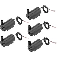 Oumefar 5 Pcs DC 3V-5V Micro Submersible Mini Small for Fish Tank Fountain Aquarium Hydroponics and 