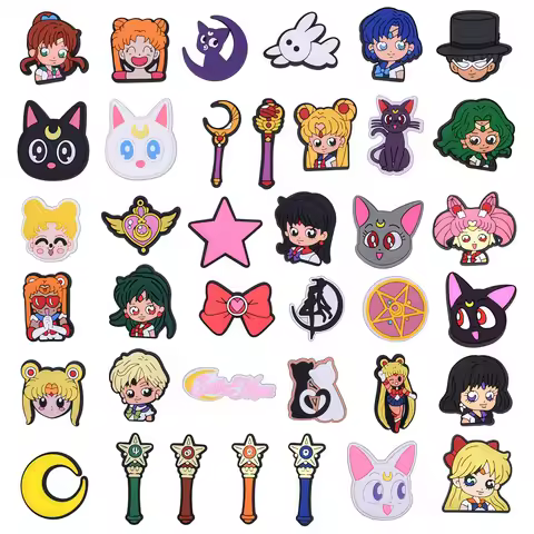 1/25PCS Sailor Moon Series Shoe Stickers - Ami Mizuno & Usagi Tsukino DIY Shoe Decorations, Perfect 