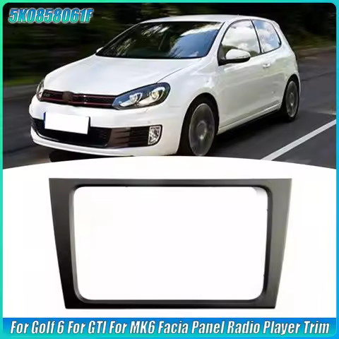 Car CD Box Radio Head Unit Bezel Trim Screen Frame for Golf 6 For GTI For MK6 Facia Panel Radio Play