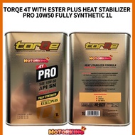 HI REV TORQE 4T WITH ESTER PLUS HEAT STABILISER 1L PRO 10W50 FULLY SYNTHETIC MOTORCYCLE ENGINE OIL H