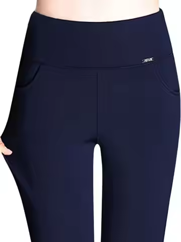 Red Spring and Autumn Elastic High Waist Slim Fit Straight Tube Pants Casual Long Pants Y2k Slim Fit