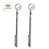 Circular Telescoping Pocket Inspection Mirror, 30mm Diameter, 4-1/2 Inch to 18 Inch Extended Handle 