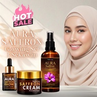 Farleena Combo Aura Saffron Glow Serum, Mist & Moisturiser untuk Kulit Tampak Lebih Lembap & Berseri