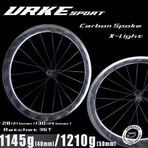 X-Light 1145g Road 700c Carbon Spoke Wheels Disc Brake 21/ 24mm Inner Urke C200 Ratchet Ceramic Cent