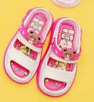 Sandal Anak Perempuan Motif Bear Viral Wedges Ban Dua Terbaru Sendal Selop Karet Jelly Import