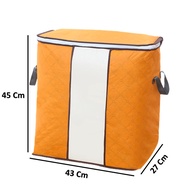 PTT Tempat Penyimpanan Bed Cover Bamboo Box Bag Kotak Baju Selimut Dan Sprey Jumbo Serbaguna