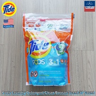 Tide® PODS® Laundry Detergent Clean Breeze Scent 37 Count เจลบอลซักผ้า กลิ่นคลีนบรีซ เจลบอล น้ำยาซัก