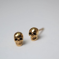 【SWS飾品】鍍金骷髏頭。醫療鋼耳環