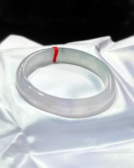 冰種 緬甸翡翠 A玉 玉鐲 • 冰玻種木那春帶彩翡翠貴妃鐲