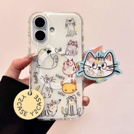 Fun Cute Graffiti Cat Magnetic Bracket Suitable for X9D Glory WIN2/500/magic87/400PRO Phone Case 90G