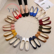 Plus Size 35-43 Women Suede Slip-On Lofers Shoes Office Casual Rounded Toe Flats Shoes