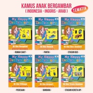 IllustratedKamus for Children 3 Languages Indonesian English Arabic My Happy Dictionary At The Hospi