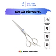 Kéo cắt tóc VLS lưỡi thẳng quai offset vênh đỡ ngón cố định PFL