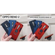 OPPO RENO 2/OPPO RENO 2F/OPPO RENO 2Z Hybrid Armor Metal Ring Holder Hard Case Stand Case