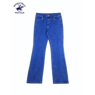Beverly Hills Polo Club Women’s Denim Hi-Rise fit and Flare Pants in Medwash LV2143FL