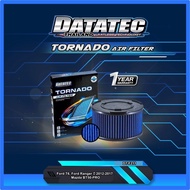 กรองอากาศผ้า Datatec Tornado รุ่น Ford Ranger ปี 2012-2017, Mazda BT50-PRO แผ่นกรองอากาศ ไส้กรองอากาศ กรองอากาศรถยนต์ สามารถล้างนำกลับมาใช้ใหม่ได้