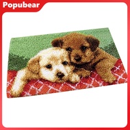 3D Embroidery Carpet Needlework DIY Craft Fuzzy Rug Unfinished Crochet Cushion