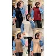 Want It | Floral Denim Jeans Raglan Sweater Top • 60076