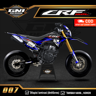 (BISA COD) Decal Stiker Dekal sticker CRF 150 L - Variasi LIs Motor CRF Custom Nama Nomor full body 