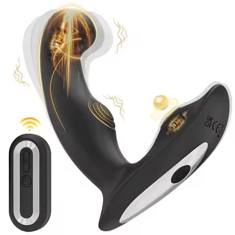 Male Vibrating Butt Plug Anal Plug Prostate Massager Remote Control Anal Vibrator 10 Vibrating Adult