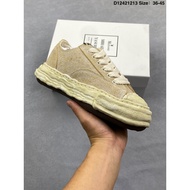 Actual Basketball Shoes Sole Canvas Low Ice Cream Sole Low-Top Casual All-Match Leather Panel Shoes 