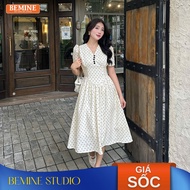 BEMINE designed dress with heart-shaped collar and A-line bust, suitable for work-MT11014
