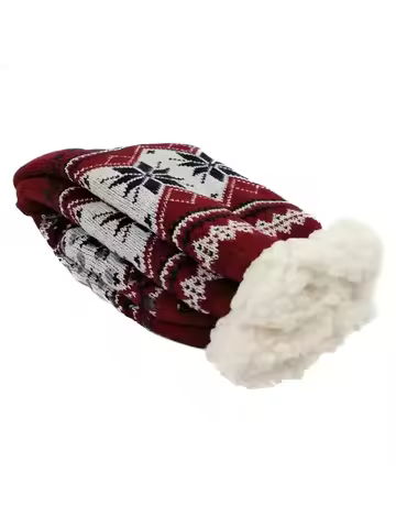 Mens Fluffy Sock Thermal Winter Warm Short Soft Non Slip Floor Fuzzy Fleece Plush Grip Sleeping Slip