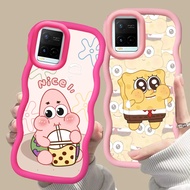 MERAH D-23 SpongeBob Pink red Casing for VIVO V30 Y02a Y21a Y02t Y02 Y21s Y21 Y21t Pro 5G black